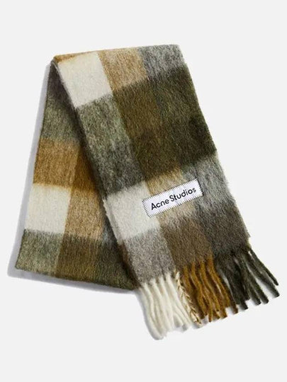 Check Mohair Muffler Green - ACNE STUDIOS - BALAAN 2