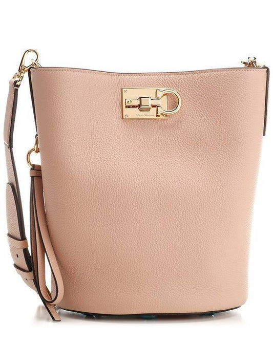 Gold Studio Bucket Bag Amaretti - SALVATORE FERRAGAMO - BALAAN 2