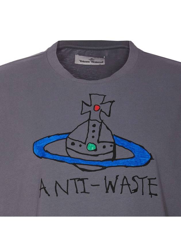 Anti Waste Short Sleeve T-Shirt Grey - VIVIENNE WESTWOOD - BALAAN 5