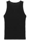 Cassandre Embroidered Logo Wool Sleeveless Black - SAINT LAURENT - BALAAN 3