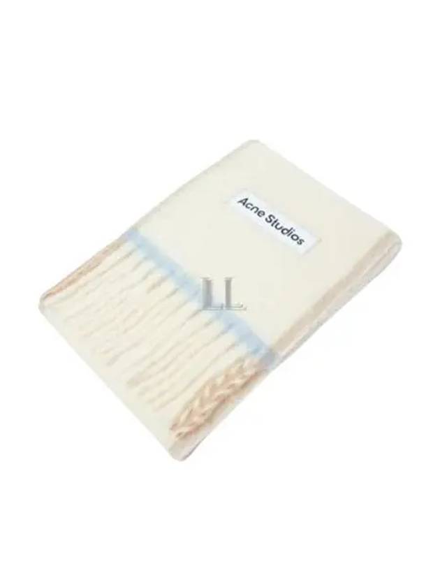 Mohair Wool Fringe Muffler White - ACNE STUDIOS - BALAAN 2