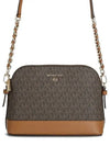 Large Logo Dome Cross Bag Brown - MICHAEL KORS - BALAAN 2