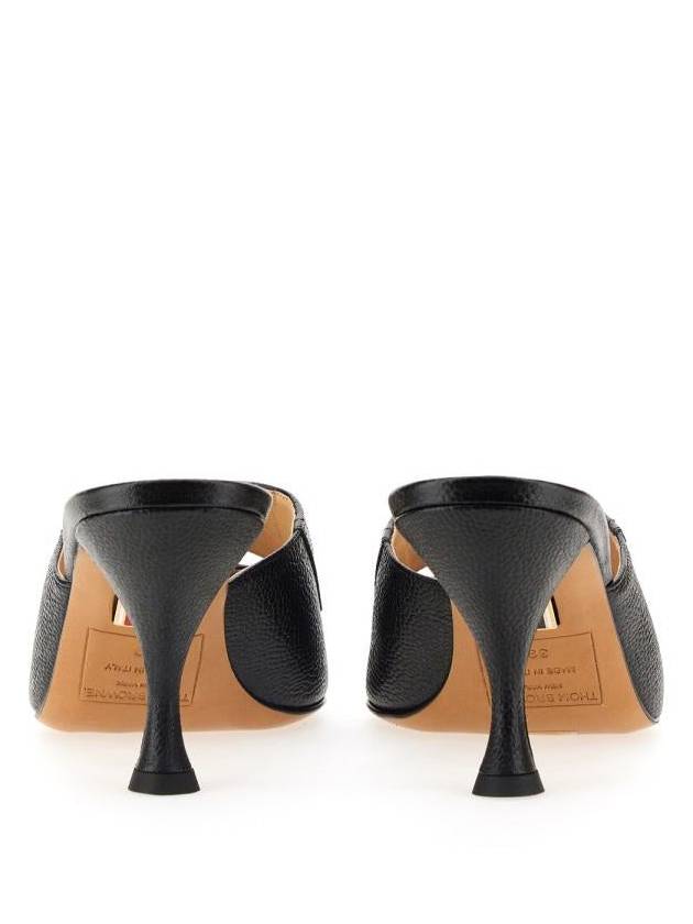 Pebble Grain Cutout Penny Heels Mule Black - THOM BROWNE - BALAAN 2