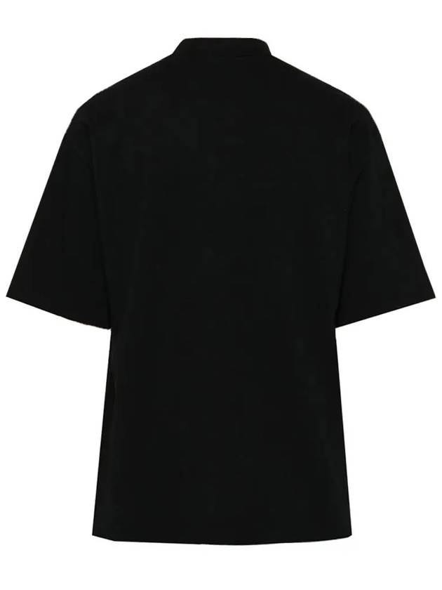 Bold Fox Head Patch Oversized Polo Shirt Black - MAISON KITSUNE - BALAAN 4