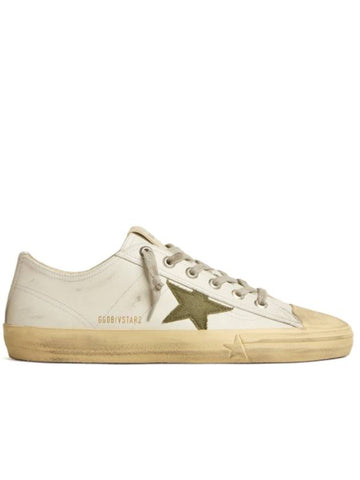 V-Star Leather Canvas Low-Top Sneakers White - GOLDEN GOOSE - BALAAN 1