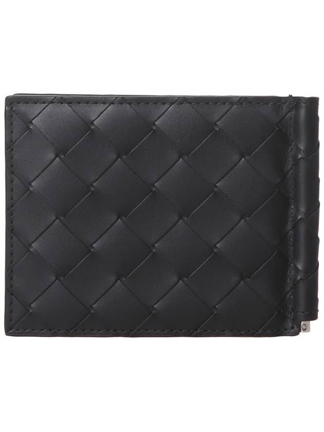 Intrecciato Money Clip Card Wallet Black - BOTTEGA VENETA - BALAAN 4