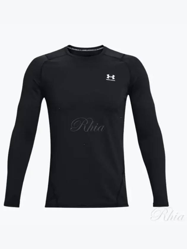 Men's UA ColdGear Fitted Crew Long Sleeve T-Shirt Black - UNDER ARMOUR - BALAAN 2