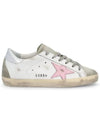 Women's Superstar Silver Heel Tab Pink Star Low Top Sneakers White - GOLDEN GOOSE - BALAAN 3