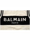 Monogram High-Neck Intarsia Knit Vest White - BALMAIN - BALAAN 4