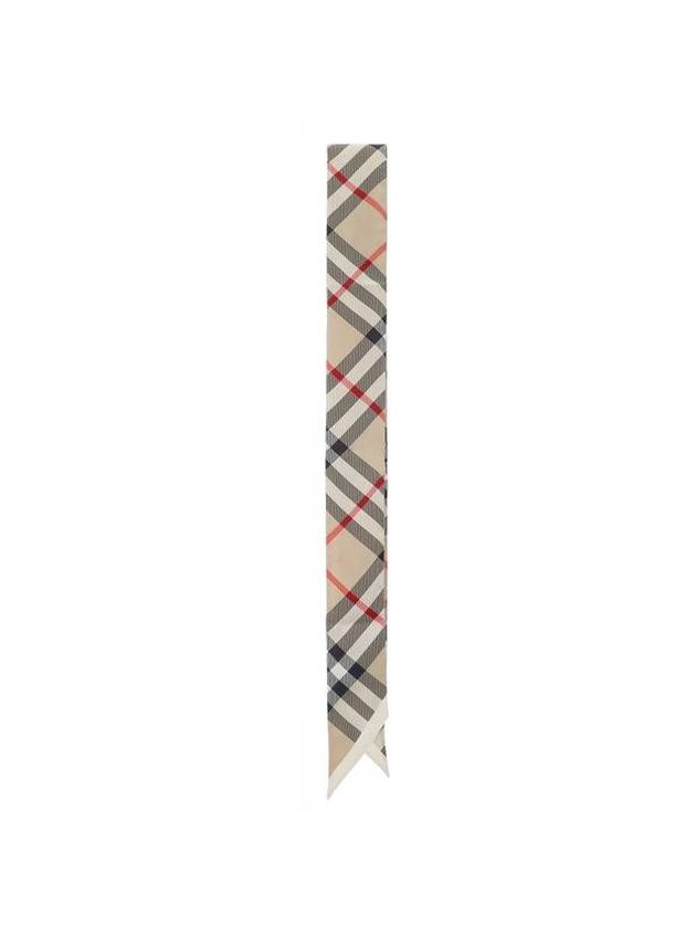 Skinny Check Silk Scarf Archive Beige - BURBERRY - BALAAN 1