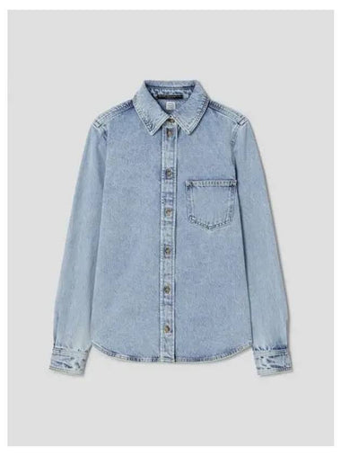 Women s Petite Denim Shirt Blouse Southern Blue Domestic Product GM0024060550326 - TOTEME - BALAAN 1