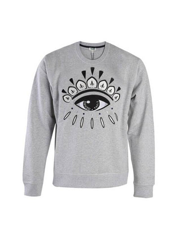 Big Eye Motif Sweatshirt Grey - KENZO - BALAAN 1