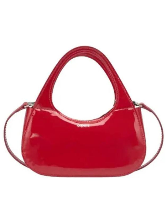 Micro Baguette Swipe Tote Bag Lipstick Red Handbag - COPERNI - BALAAN 1