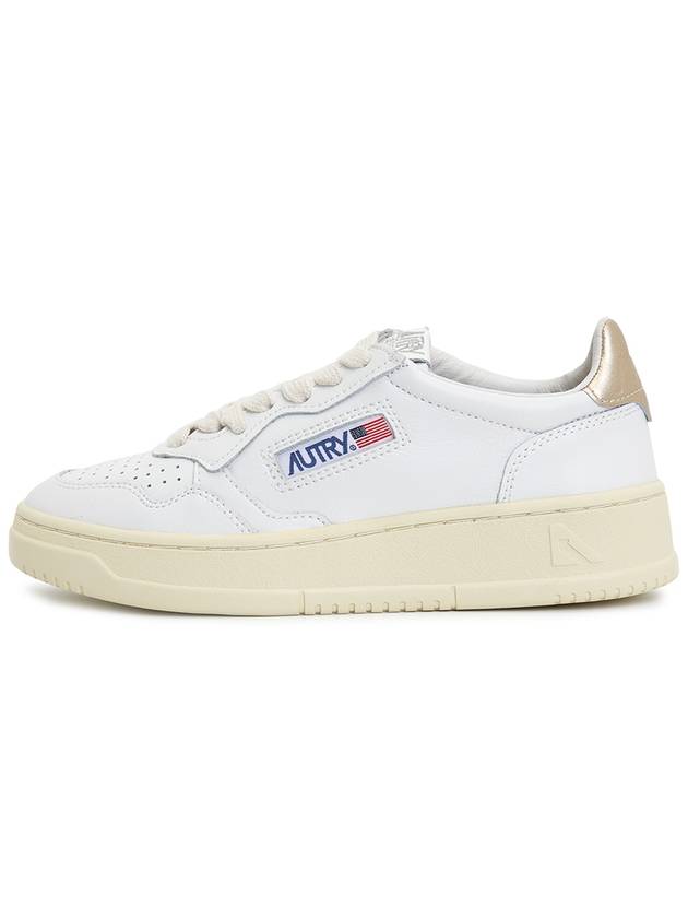 Medalist Goatskin Low Top Sneakers Gold White - AUTRY - BALAAN 5