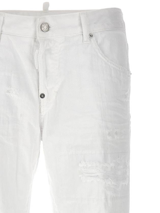 Denim Straight Pants S72LB0702STN833100 White - DSQUARED2 - BALAAN 4