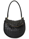 Intrecciato Gemelli Small Shoulder Bag Black - BOTTEGA VENETA - BALAAN 2