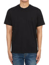 Tone On Tone Heart Logo Organic Cotton Short Sleeve T-Shirt Black - AMI - BALAAN 2