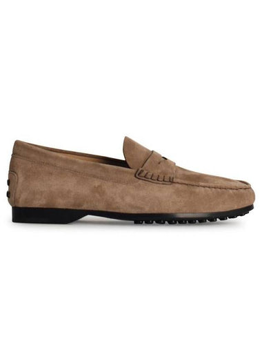 Tod'S Beige Suede Loafers - TOD'S - BALAAN 1