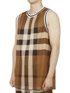 Check Print Mesh Vest Brown - BURBERRY - BALAAN 5