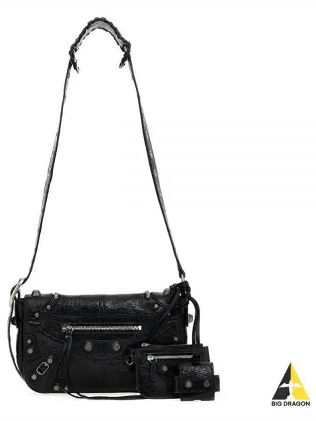 Zipper Stud Arena Lambskin Shoulder Bag Black - BALENCIAGA - BALAAN 2