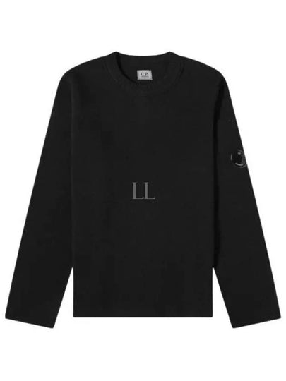 Lambswool Lens Knit Top Black - CP COMPANY - BALAAN 2