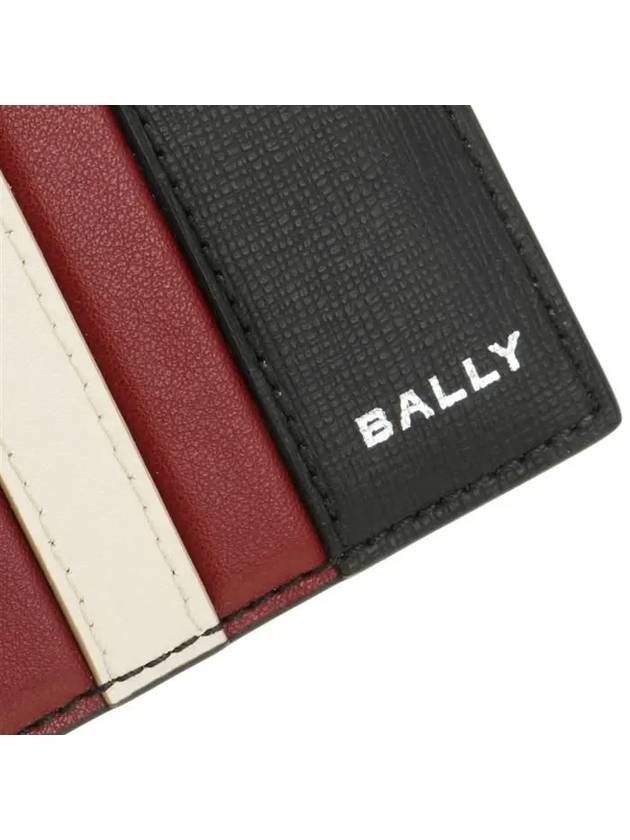 Ribbon Leather Card Wallet Black - BALLY - BALAAN 6