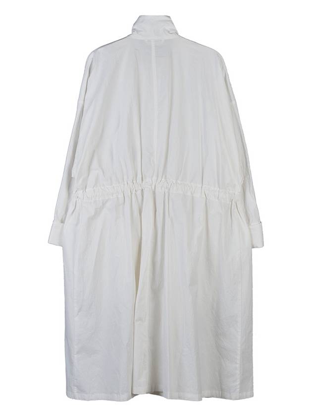 Women’s Paper Cotton Drawstring Single Coat White - TOTEME - BALAAN 3