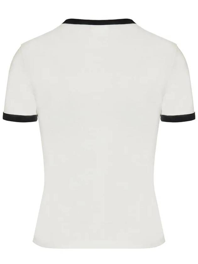 Bumpy Contrast Re-Edition Short Sleeve T-Shirt White - COURREGES - BALAAN 4