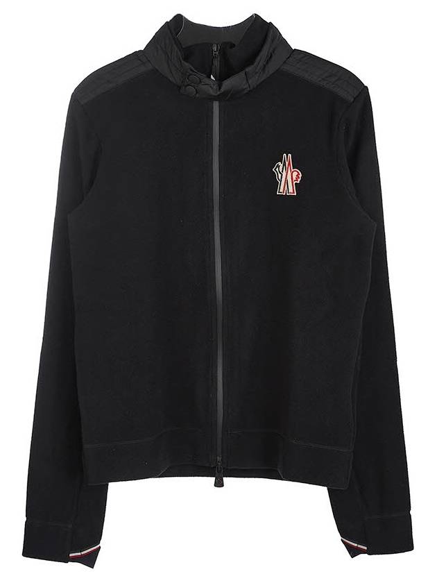 logo patch Phillies zip-up jacket black - MONCLER - BALAAN.