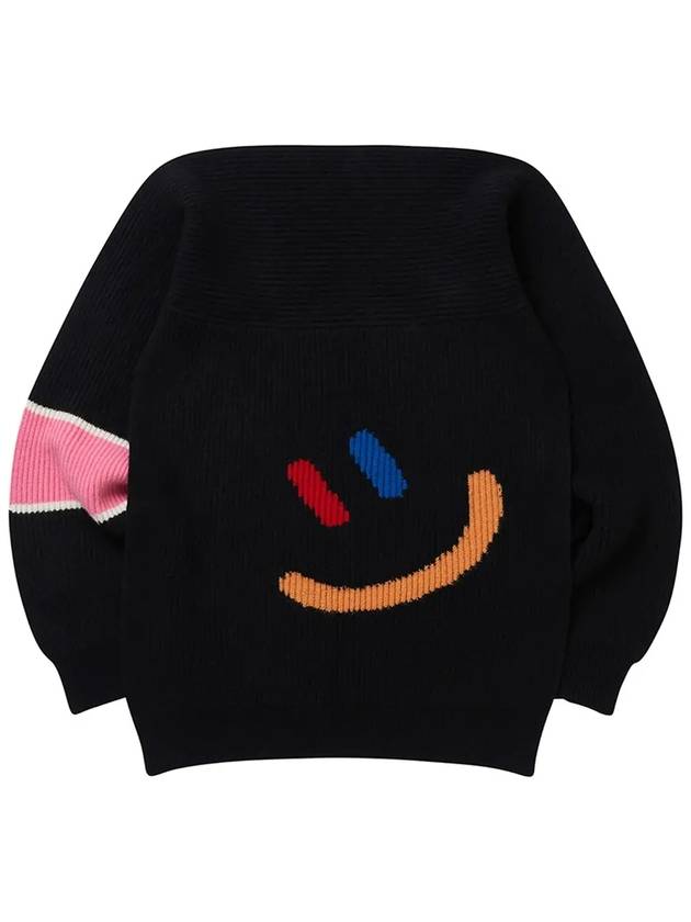 LaLa Shawl Knit Top Black - LALA SMILE - BALAAN 4