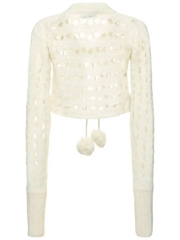 Lacework Crop Cardigan Ivory - VIVIENNE WESTWOOD - BALAAN 4