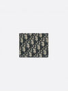 Compact Wallet Beige & Black  Oblique Jacquard - DIOR - BALAAN 2