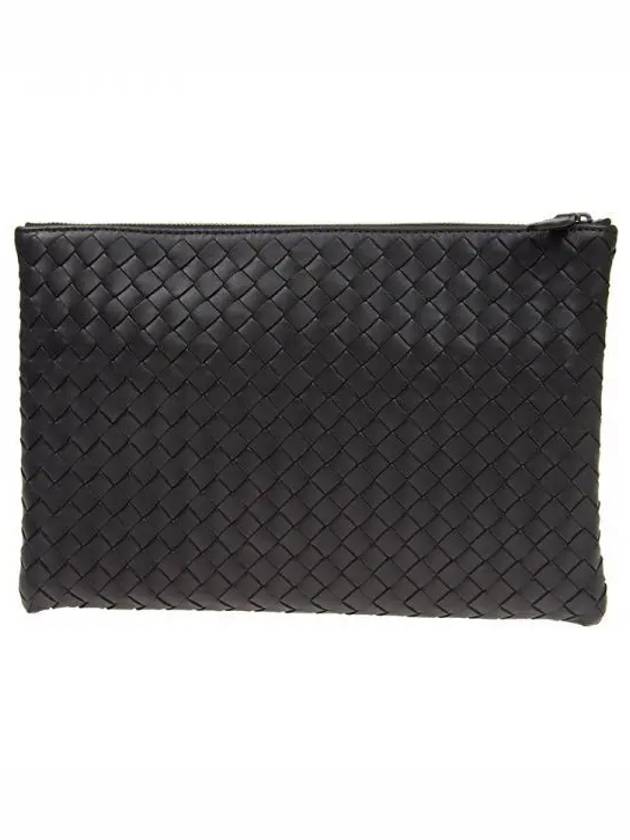 Intrecciato Clutch Bag Black - BOTTEGA VENETA - BALAAN 2