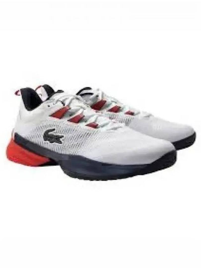 AG LT23 Ultra Tennis Low Top Sneakers White Red - LACOSTE - BALAAN 2