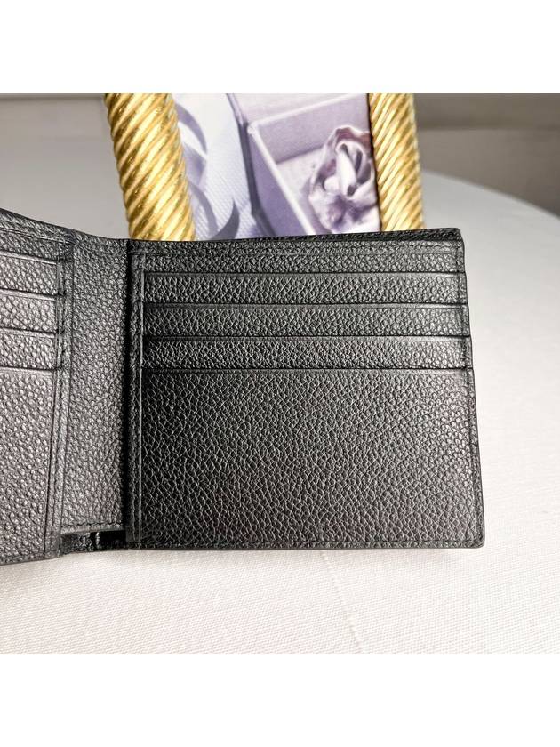 Vitello Triangle Logo Half Wallet Black - PRADA - BALAAN 7