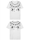 Lightning Print Oversized Fit Short Sleeve T-Shirt White - NEIL BARRETT - BALAAN 6