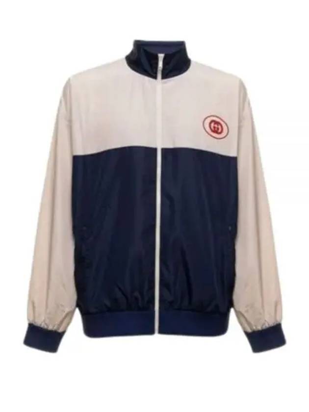 GG Logo Print Track Jacket Navy - GUCCI - BALAAN 2