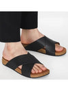 Eye Cushion Leather Cross Slippers Black - FITFLOP - BALAAN 2