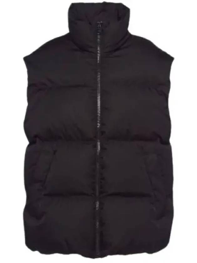 Oversized Re-Nylon Down Vest Black - PRADA - BALAAN 2