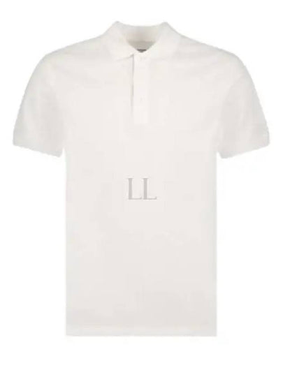 Eddie Cotton Polo Shirt White - BURBERRY - BALAAN 2