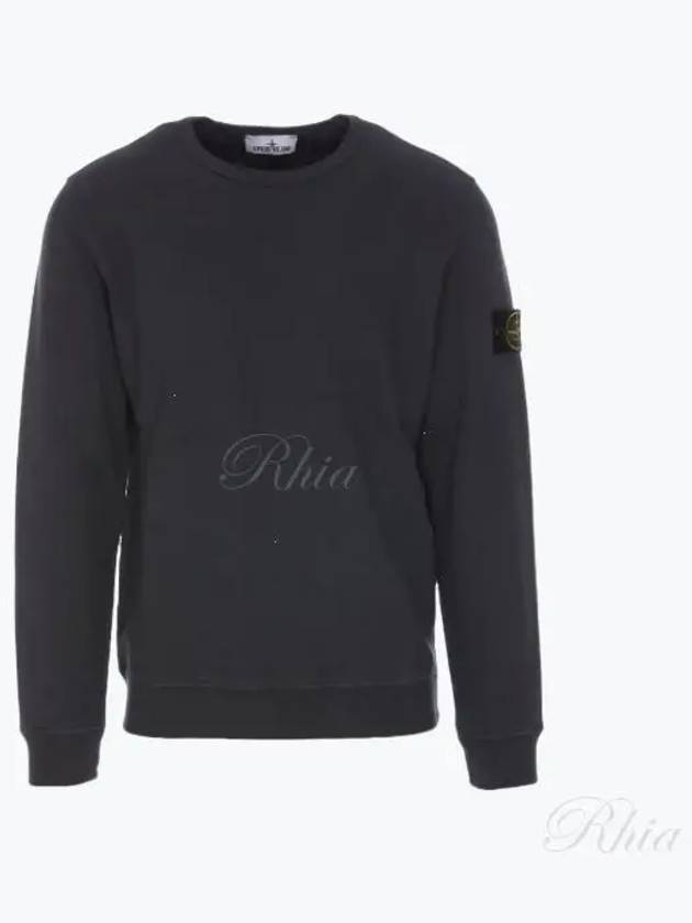 Brushed Cotton Fleece Garment Dyed Crewneck Sweatshirt Lead - STONE ISLAND - BALAAN 2