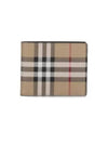 Check Slim Bifold Leather Half Wallet Beige - BURBERRY - BALAAN 2