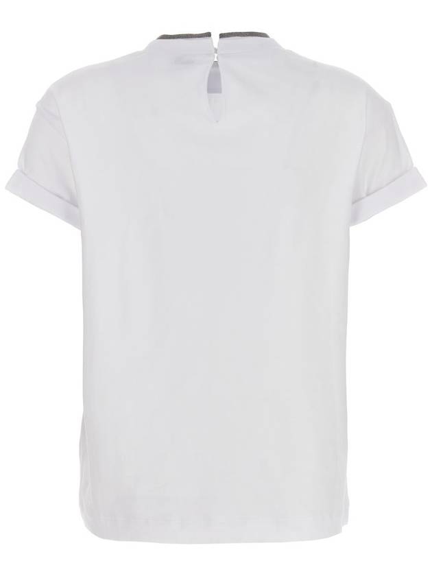 Monilli Crew Neck Short Sleeve T-Shirt White - BRUNELLO CUCINELLI - BALAAN 3