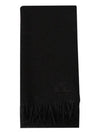 Grande Unita Logo Fringe Muffler Black - LORO PIANA - BALAAN 2