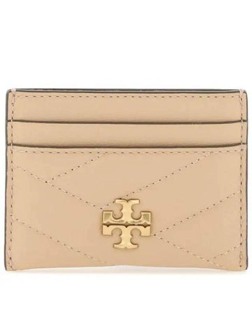 Kira Chevron Logo Card Wallet Devon Sand - TORY BURCH - BALAAN 1