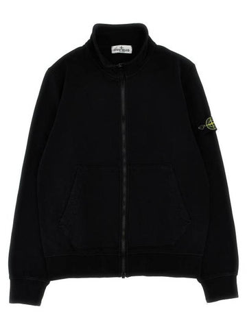 Kids Wappen Patch Zip-Up Jacket Black - STONE ISLAND - BALAAN 1