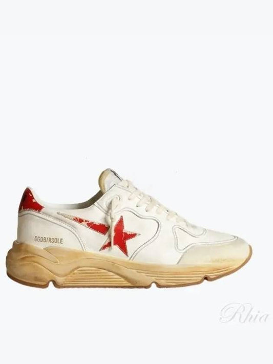 Men's Running Sole Red Star Low Top Sneakers White - GOLDEN GOOSE - BALAAN 2