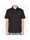 Stretch Piquet Slim Polo Shirt Black - CP COMPANY - BALAAN 1