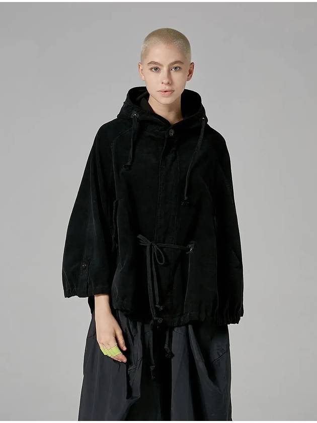 Iconic Corduroy Cape Black - ATHPLATFORM - BALAAN 1