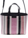 Barbes East West Raffia Striped Shopper Tote Bag Pink - BALENCIAGA - BALAAN 2